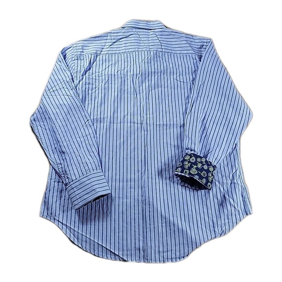 Robert Graham Shirt Mens 2XL Stripe Embroidered Floral Pattern Dress - Picture 4 of 11